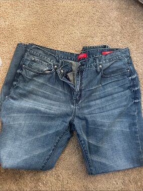 GUESS Men's Dark Blue Relaxed Fit Jeans 38x32